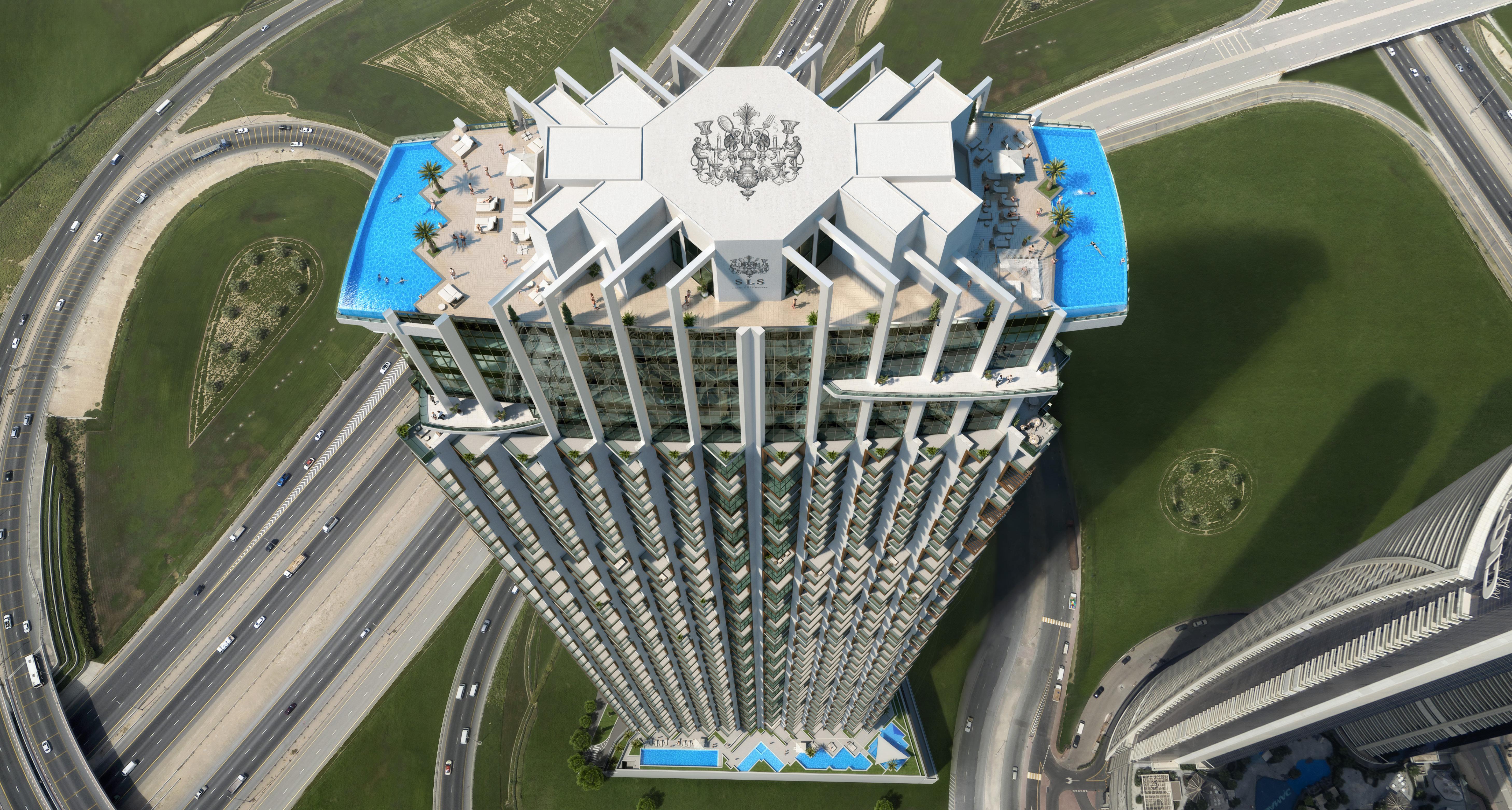 Sls Dubai Hotel & Residences Exterior foto The complex's Sky Pool