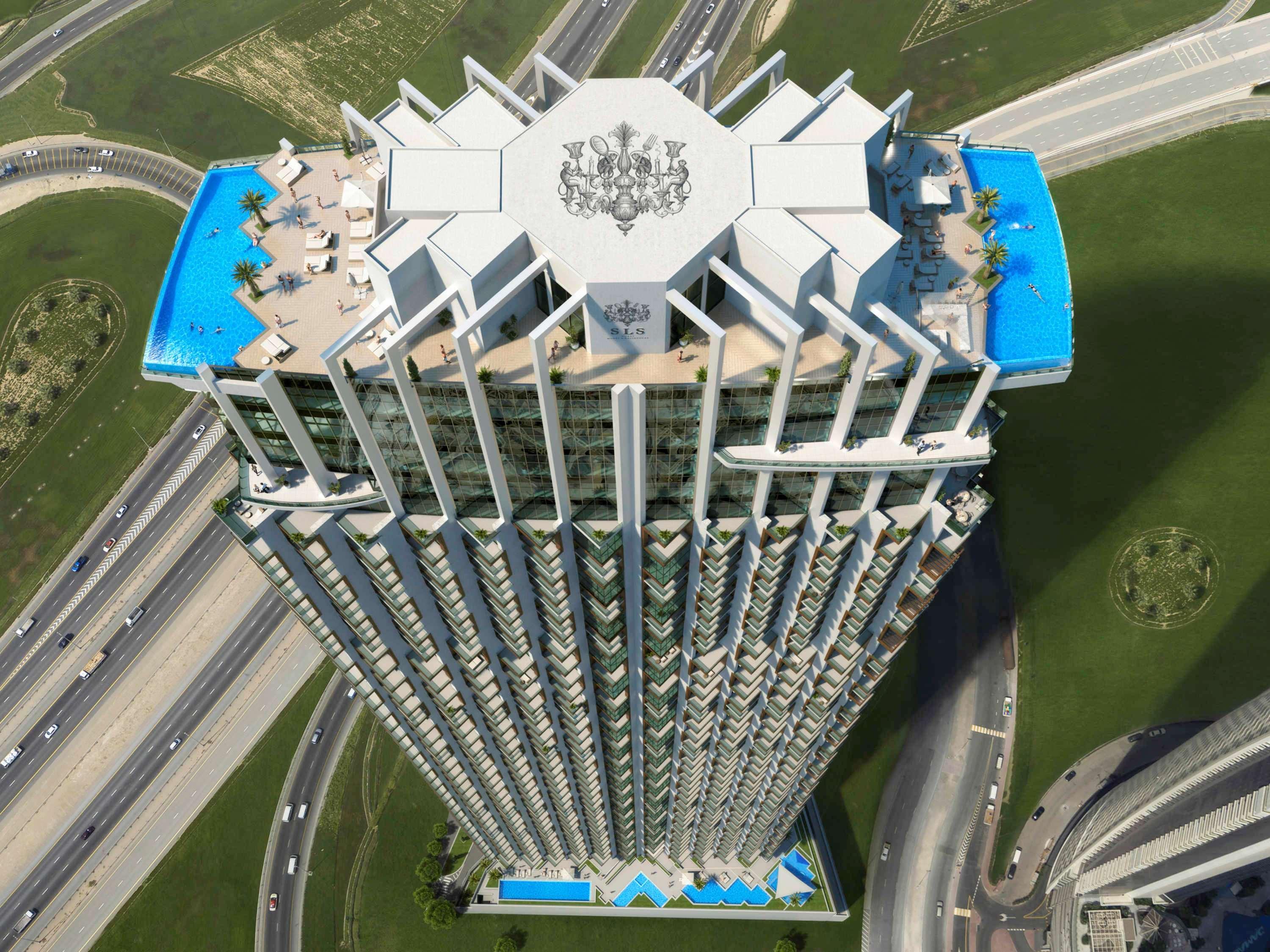 Sls Dubai Hotel & Residences Exterior foto The complex's Sky Pool