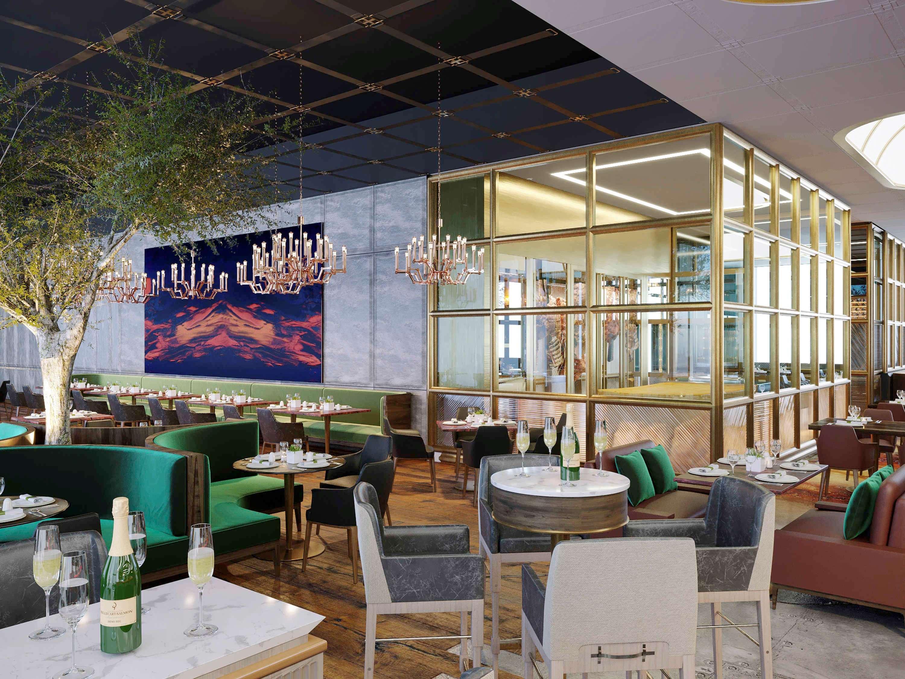 Sls Dubai Hotel & Residences Exterior foto The interior of the restaurant