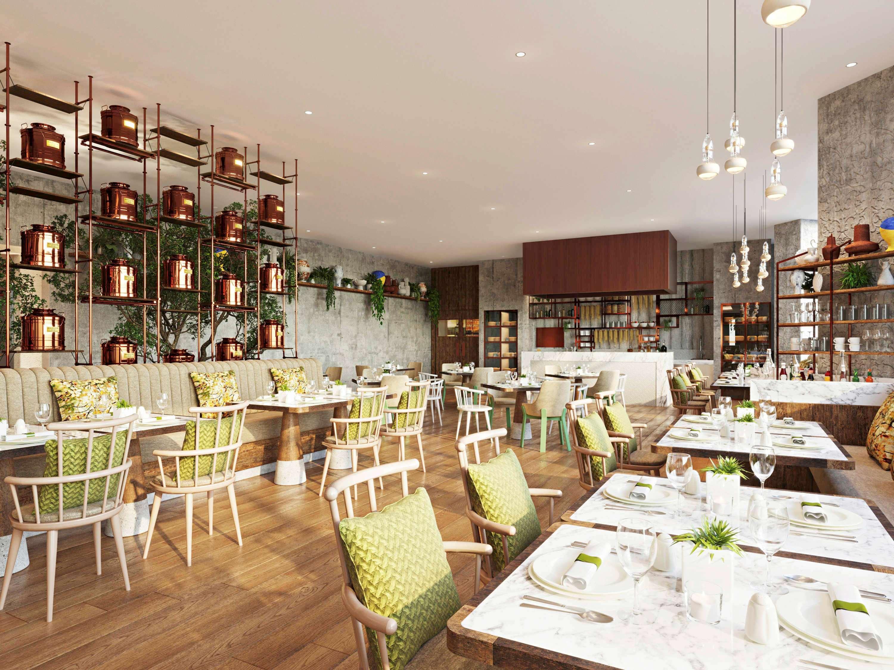 Sls Dubai Hotel & Residences Exterior foto The restaurant's interior